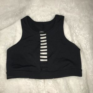 black sports bra.